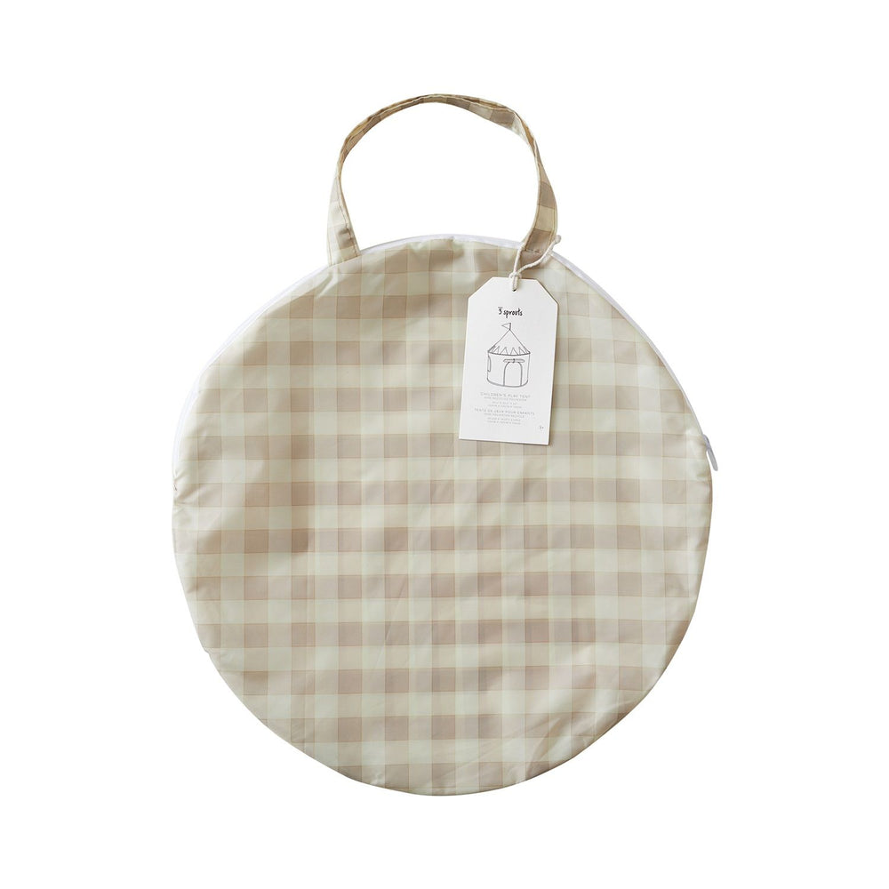 3 prouts Legetelt, Gingham beige