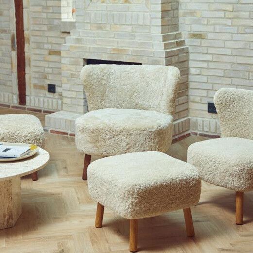 NATURES COLLECTION Emil Lounge Chair | Korthåret