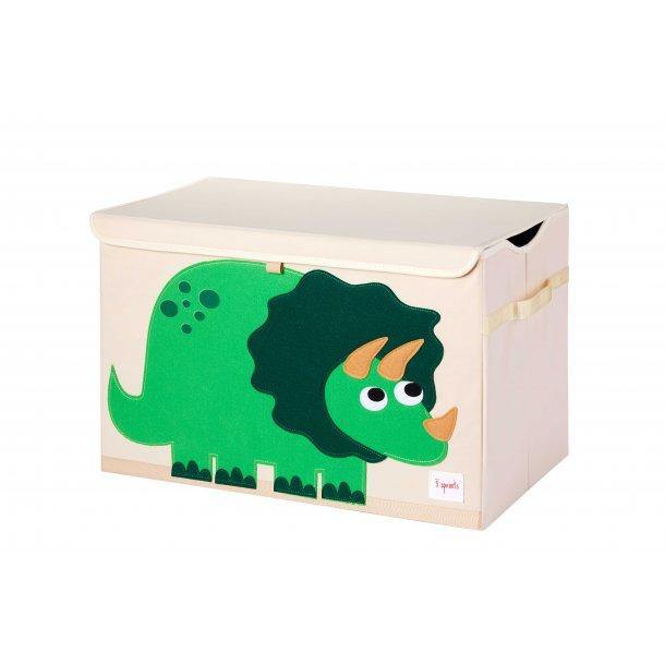 3 Sprouts Opbevaringskasse med låg, Dinosaur